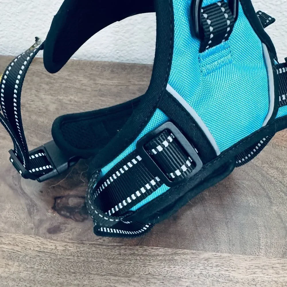 Pot Pet Blue Black Dog Harness M